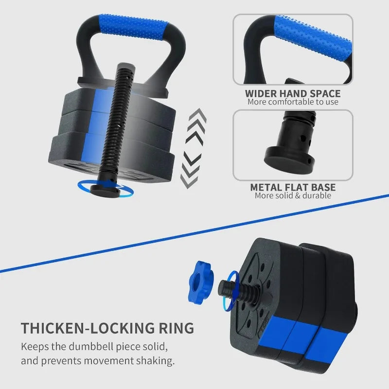 Non-Rolling Adjustable Dumbbell Set